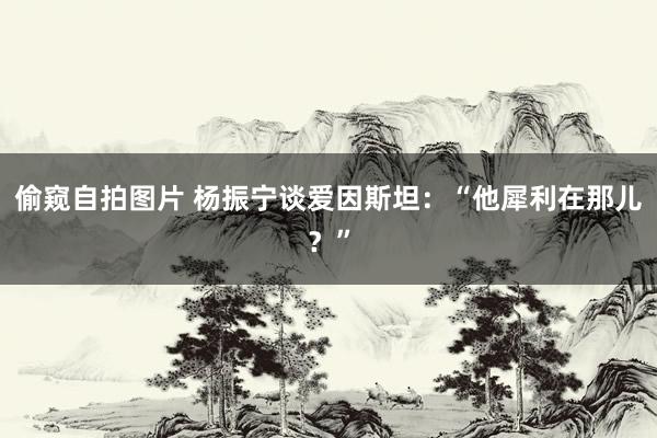 偷窥自拍图片 杨振宁谈爱因斯坦：“他犀利在那儿？”