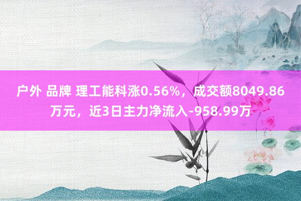 户外 品牌 理工能科涨0.56%，成交额8049.86万元，近3日主力净流入-958.99万